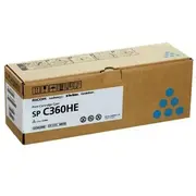 Ricoh Sp C360He 408185 Toner Cartridge, Cyan  496131192016