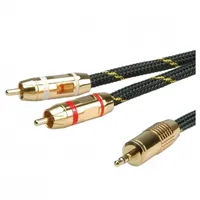 Roline Gold Audio Connection Cable 3.5Mm Stereo - 2 x Cinch Rca, M/M, 5.0 m  11.09.4276