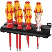 Schraubendreher Satz 160I/7 Rot/Gelb, Kraftformplus, Lasertip, Spannungsprüfer  05006147001 4013288041708