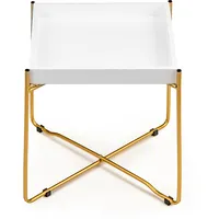 Skandināvu stila kafijas galdiņš ar zeltainām metāla kājām Modernhome Fh-Cft200055  5903769972142
