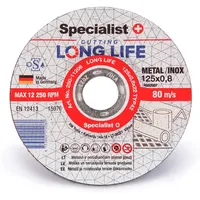 Specialist metāla griešanas disks Long Life, 125X0,8X22 mm  250-11208 4773005112080 68042218