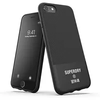 Superdry Moulded Canvas iPhone 6 6S 7 8  Se 2020 2022 Case czarny black 41539 8718846079372