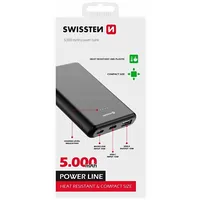 Swissten Line Power Banka Ārējās Uzlādes Baterija Usb / Usb-C Micro 10W 5000 mAh  22013910 8595217479807