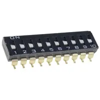 Switch Dip-Switch Poles number 10 On-Off 0.025A/24Vdc Pos 2  A6S-0101-H