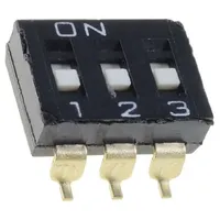 Switch Dip-Switch Poles number 3 On-Off 0.025A/24Vdc Pos 2  A6S-3101-H
