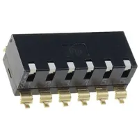 Switch Dip-Switch Poles number 6 On-Off 0.025A/24Vdc Pos 2  A6Sr-6101