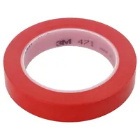 Tape marking red L 33M W 19Mm Thk 0.13Mm 2.5N/Cm 130  3M-471-19-33/Rd 471-19-33/Rd