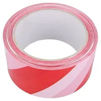 Tape warning white-red L 66M W 50Mm self-adhesive Thk 0.04Mm  Med.39/40 39/40