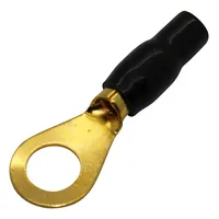 Terminal ring M8 6Mm2 gold-plated insulated black  Zko6X84-Bk 30.4700-47