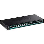 Trendnet Tpe-Tg161H network switch Gigabit Ethernet 10/100/1000 Power over Poe Black  7591578 0710931162363 Wlononwcrpyac