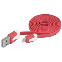 Usb - Micro datu pārraides un lādēšanas kabelis 1M sarkans  Lx8396 5902270702583