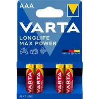 Varta Longlife Max Power Alkaline Battery Aaa 1,5V B4  Bataaa.alk.vlm4 4008496104734