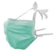 Vienreizlietojamas sejas maskas, aizsienamas, Unigloves,Zaļas, 50Gb.  Li000021 2002 G