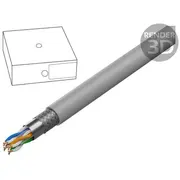 Wire Sf/Utp 4X2X26Awg 6 stranded Cu Lszh grey 100M  Dk-1633-P-1