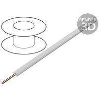 Wire Tdy solid Cu Pvc white 150V Package 500M Øcore 0.5Mm  Tdy-1X0.5-Wh 0232 010 01