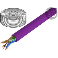 Wire U/Utp 4X2X23Awg 6 solid Cu Lszh violet 100M Cpr Dca  Dk-1614-Vh-1