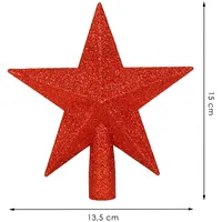 Ziemassvētku eglītes galotne Springos Ca1196 15 cm , sarkana  5907719461649