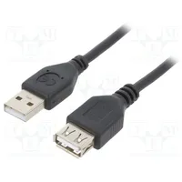 Cable Usb 2.0 A socket,USB plug gold-plated 4.5M black  Ccp-Usb2-Amaf-15C