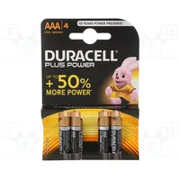 Battery alkaline 1.5V Aaa,R3 non-rechargeable 4Pcs Plus  Bat-Lr03/Dr-Plusb4 Lr3/Aaa/Mn2400K4 Power