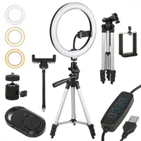 Maclean Mce610 10 12W Led Ring Light with Tripod Stand and Bluetooth Shutter 3 Colours brightness levels -100 Adjustable 160 Smartphone Holder lighting light  ring tripod stand 5902211120728 Akgmcnpoz0001