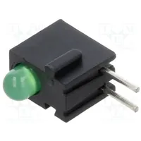 Led in housing green 3Mm No.of diodes 1 2Ma Lens diffused  H100Cgdl