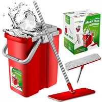 Greenblue Flat Mop with Bucket and Wringer, Two Hq Microfiber Cartridges, 8L Capacity, Maxiclean Gb850  5902211109884 Wlononwcragn3