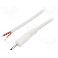 Cable 1X1Mm2 wires,DC 2,35/0,7 plug straight white 1.5M  P07-Tt-C100-150Wh
