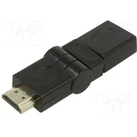 Adapter Hdmi socket,HDMI plug movable 90 black  Art-Al-Oem-55 Kabada Hdmi/Hdmi Al-Oem-55