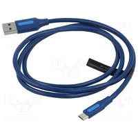 Cable Usb 2.0 A plug,USB B micro plug nickel plated 1M  Collf