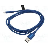 Cable Usb 2.0 A plug,USB B micro plug nickel plated 2M  Collh