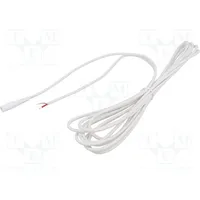 Cable 1X1Mm2 wires,DC 5,5/2,5 socket straight white 1.5M  S25-Tt-C100-150Wh