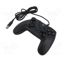 Gamepad black Usb A wired Features analog joysticks,with Led  Savgp-Rage