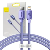 Baseus Crystal cable Usb-C to Lightning, 20W, Pd, 1.2M Purple  Cajy000205 6932172602765