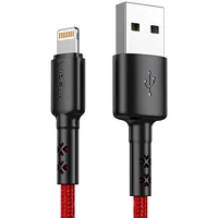 Usb to Lightning cable Vipfan X02, 3A, 1.8M Red X02Lt-1.8M-Red  6971952430174 036830