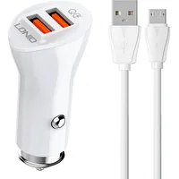 Ldnio C511Q 2Usb Car charger  Microusb cable Micro 5905316142671 042807
