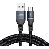 Cable Usb Micro Remax Colorful Light, 2.4A, 1M Black Rc-152M  6972174153001 047492