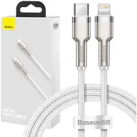 Baseus Cafule Series Metal Data Usb Type C - Lightning Cable Power Delivery 20 W 1 m white Catljk-A02  6953156202078