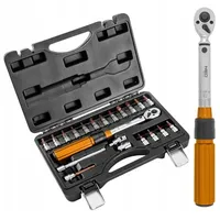 Neo Tools 1/4 bi-directional torque wrench, 5-25Nm, set of 21 pcs.  08-821 5907558458954 Nrenolzna0003