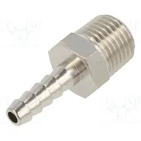 Push-In fitting connector pipe nickel plated brass 6Mm  3040-6-1/4 3040 6-1/4