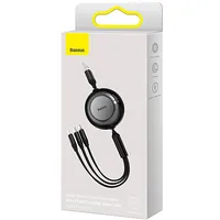 Baseus Bright Mirror 2 3In1 Usb Type A cable - micro  Lightning C 3.5A 1.1M black Camj010001 6932172609030 035045