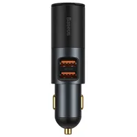 Baseus Share Together Fast Charge Car Charger with Cigarette Lighter Expansion Port, 2X Usb, 120W Gray  Ccbt-D0G 6953156206700