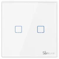 Smart Wireless Wall Switch Sonoff T2Eu2C-Rf 433Mhz 2-Channel  027614385734