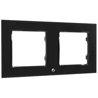 Switch frame double Shelly Black  062292