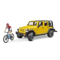 Bruder Jeep Wrangler Rubicon Unlimited, 1 kalnu velosipēds un velosipēdists, 02543  Wnbrui0Uci02543 4001702025434 Br-02543