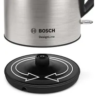 Bosch Twk3P420 electric kettle 1.7 L 2400 W Black, Stainless steel  4242005188031 Agdboscze0040