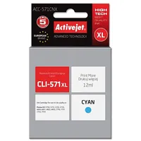 Activejet Acc-571Cnx Ink cartridge Replacement for Canon Cli-571Xlc Supreme 12 ml cyan  5901443103172 Expacjaca0144