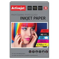 Activejet Ap6-260Gr100 photo paper for ink printers A6 100 pcs, 10X15  5901452122638 Expacjpap0019