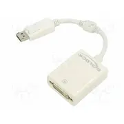 Adapter Displayport plug,DVI-I 245 socket 0.12M white  Delock-61765 61765