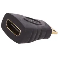 Adapter Hdmi socket,mini plug black  Qoltec-50523 50523