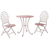 Balkona komplekts Rosy galds un 2 krēsli 40063, rozā  K40062 4741617106162